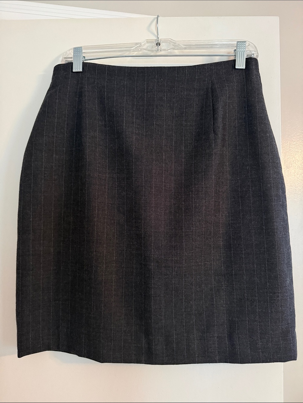 INC International Concepts Charcoal Pinstripe Pencil Skirt